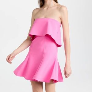 NWT! LIKELY Driggs Flouncy Dress 00 Hot Pink